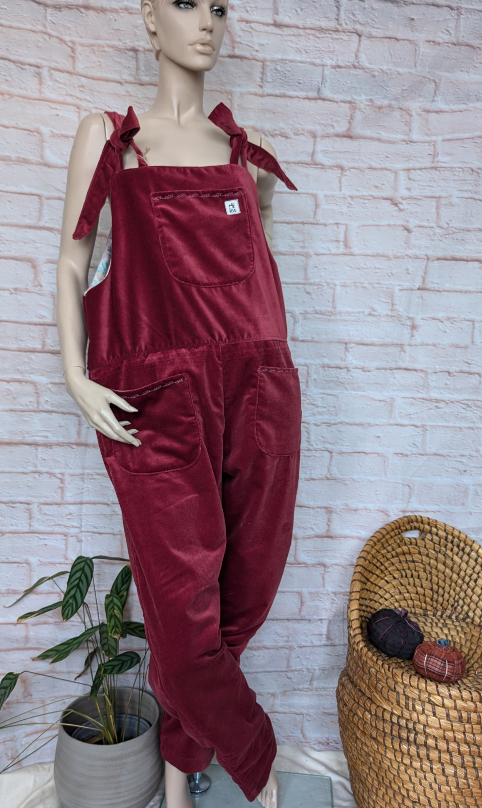 Dungarees size 12, adult dungarees, plum velvet Dungarees,valour dungarees, tall dungarees, longer leg dungarees RelovedDesignsbyDawn