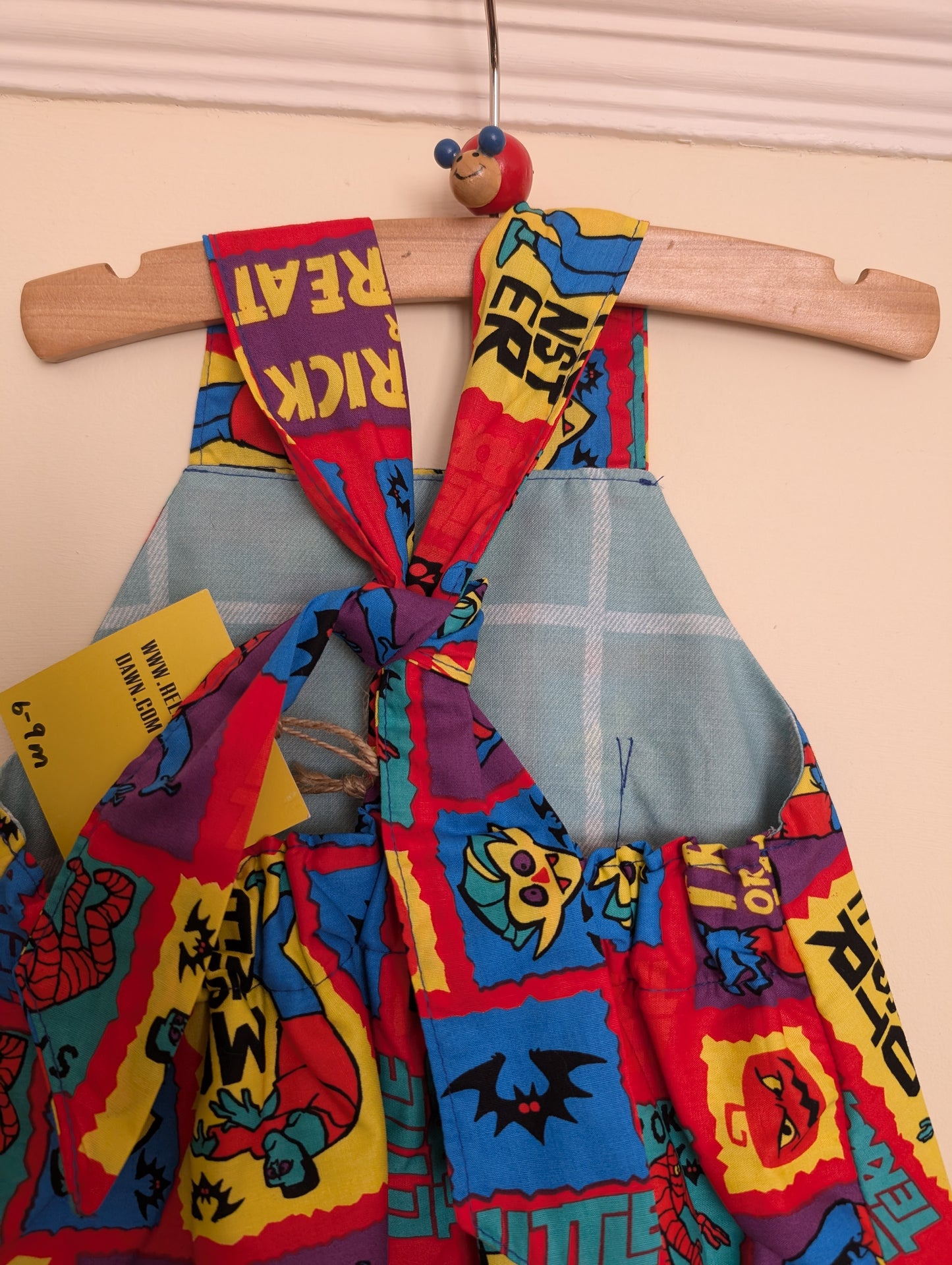 Child  Dungarees, romper, age 6-9m Halloween monsters suit RelovedDesignsbyDawn