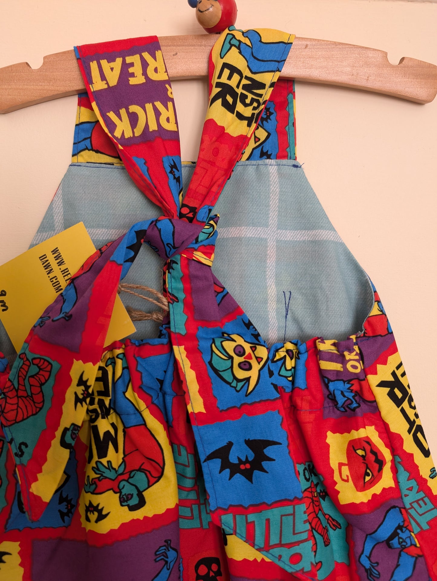 Child  Dungarees, romper, age 6-9m Halloween monsters suit RelovedDesignsbyDawn