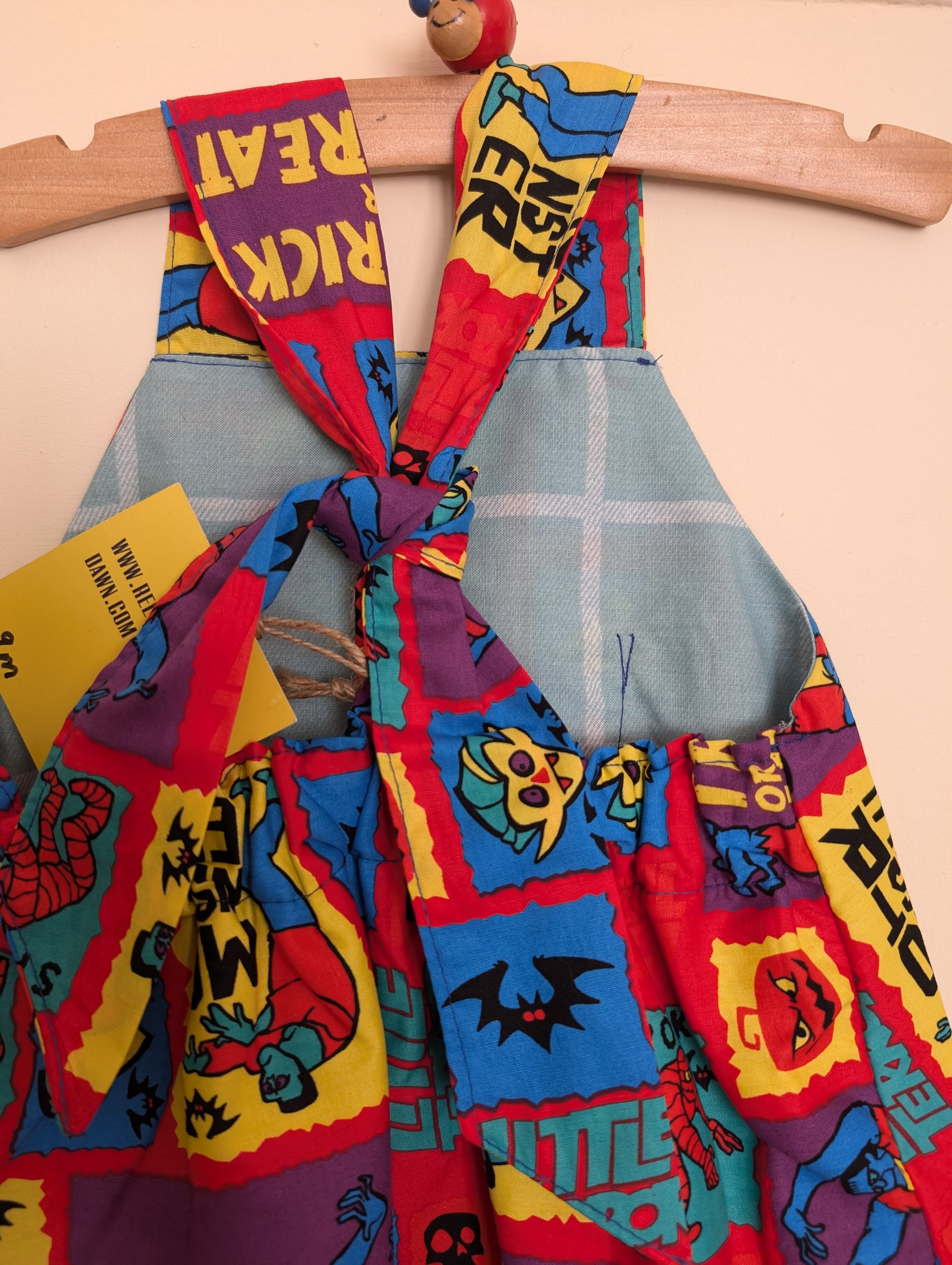 Child  Dungarees, romper, age 6-9m Halloween monsters suit RelovedDesignsbyDawn