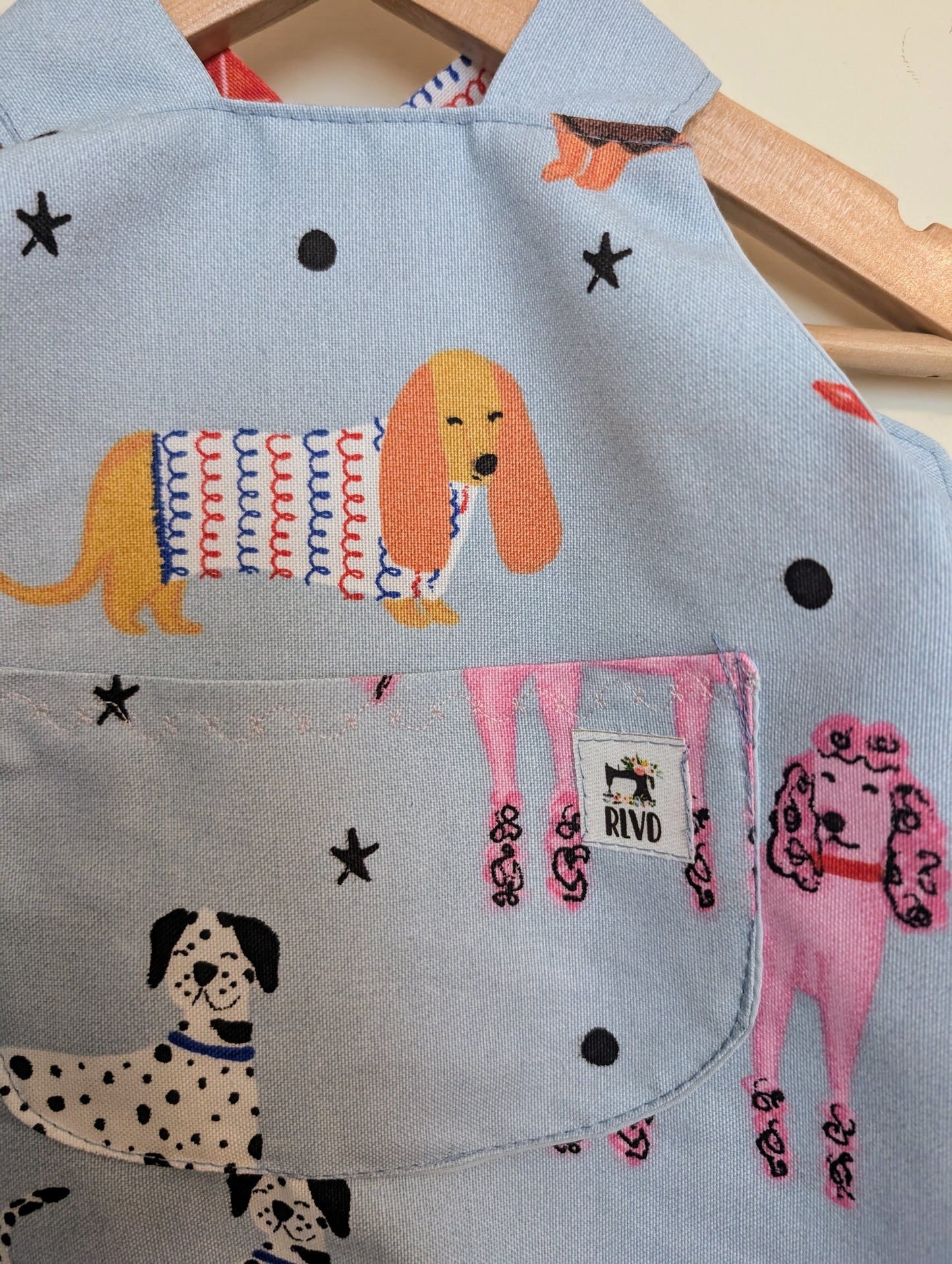 Child  Dungarees, age 12-18m doggies pattern dungarees, baby romper, dogs RelovedDesignsbyDawn