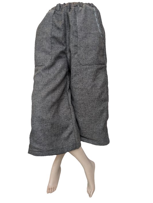 Trousers size 14, stretch waist trousers, reworked grey wide/cropped leg trousers RelovedDesignsbyDawn