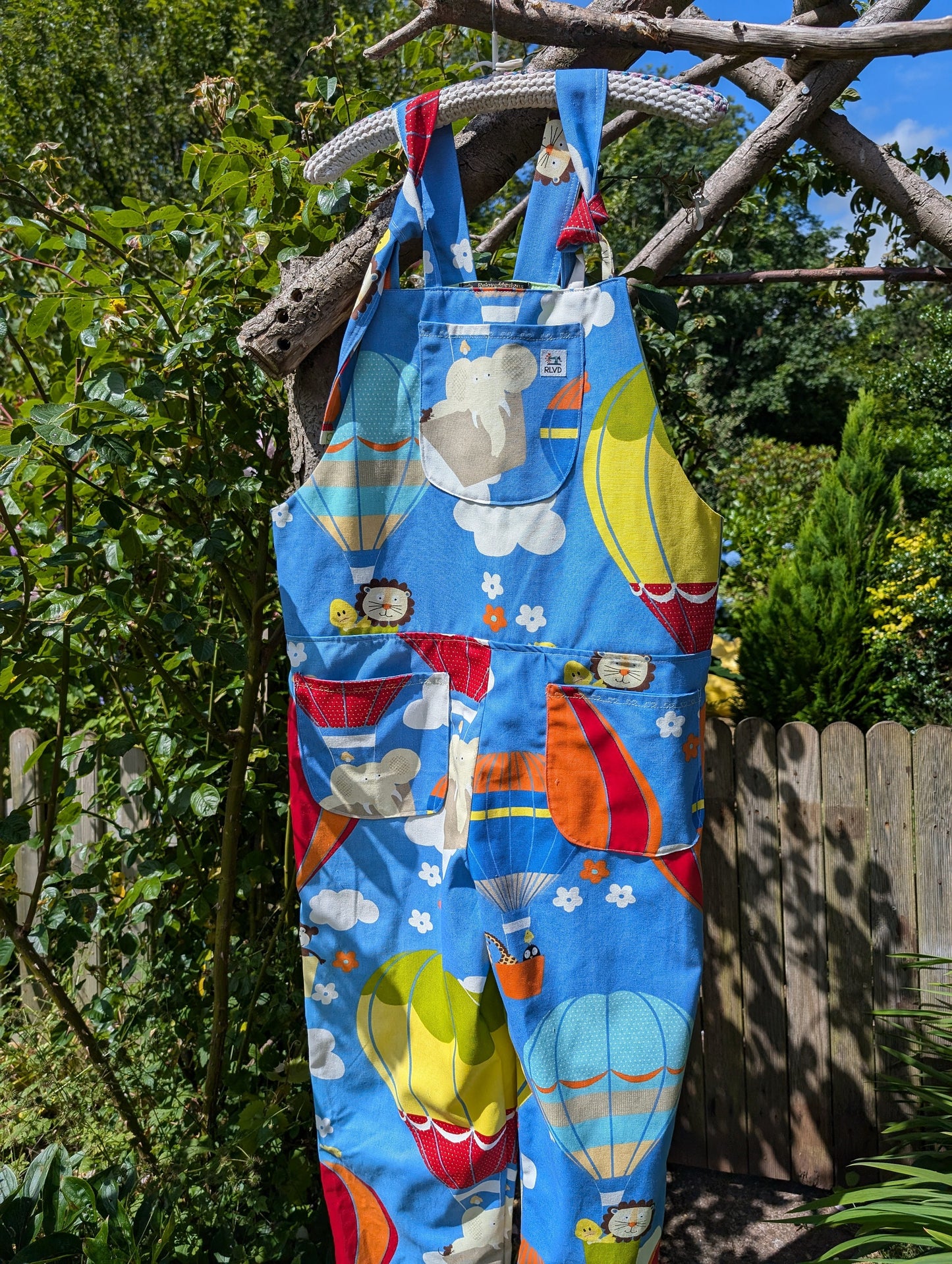 dungarees size 14 , hot air balloons