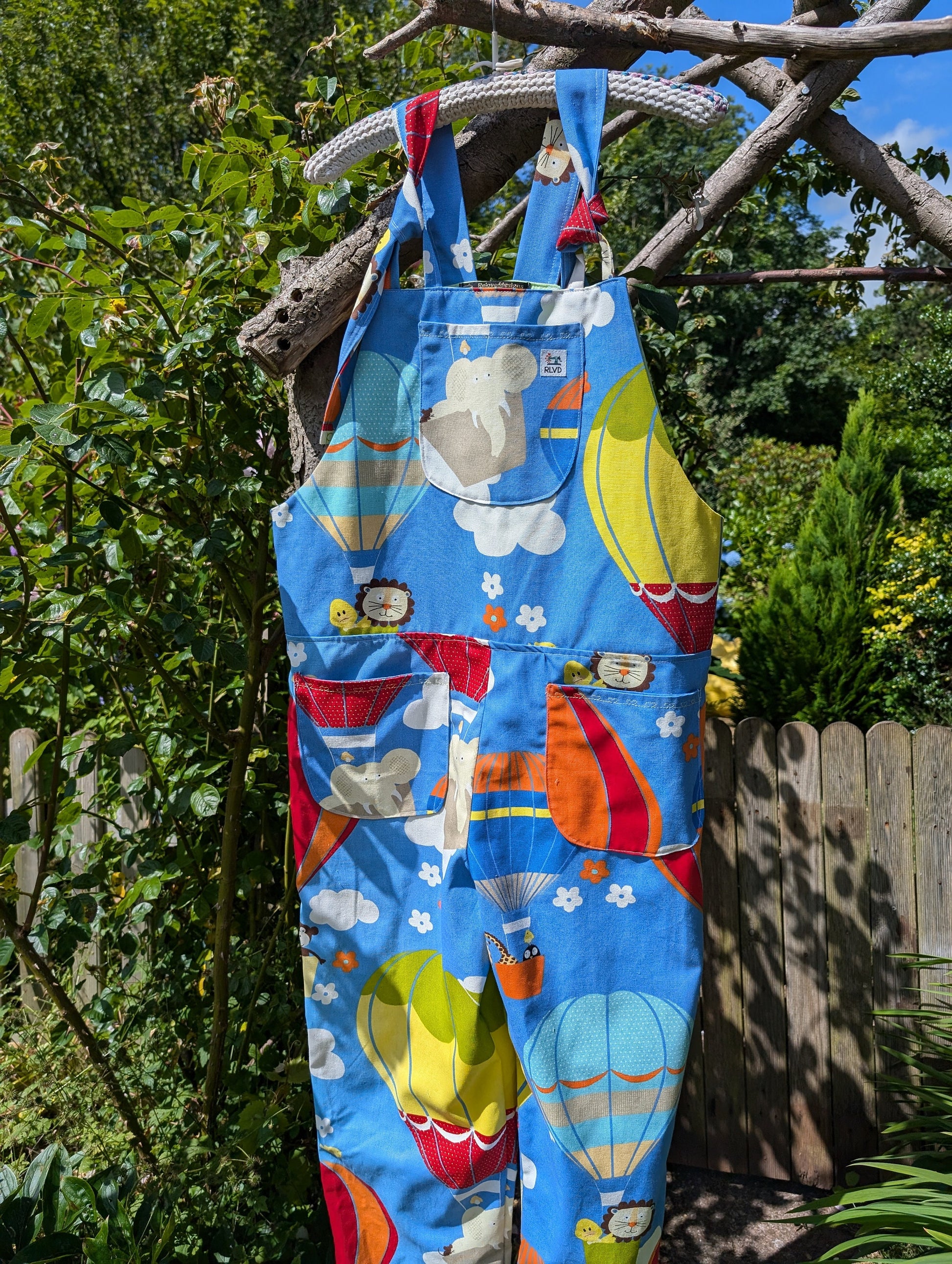 dungarees size 14 , hot air balloons