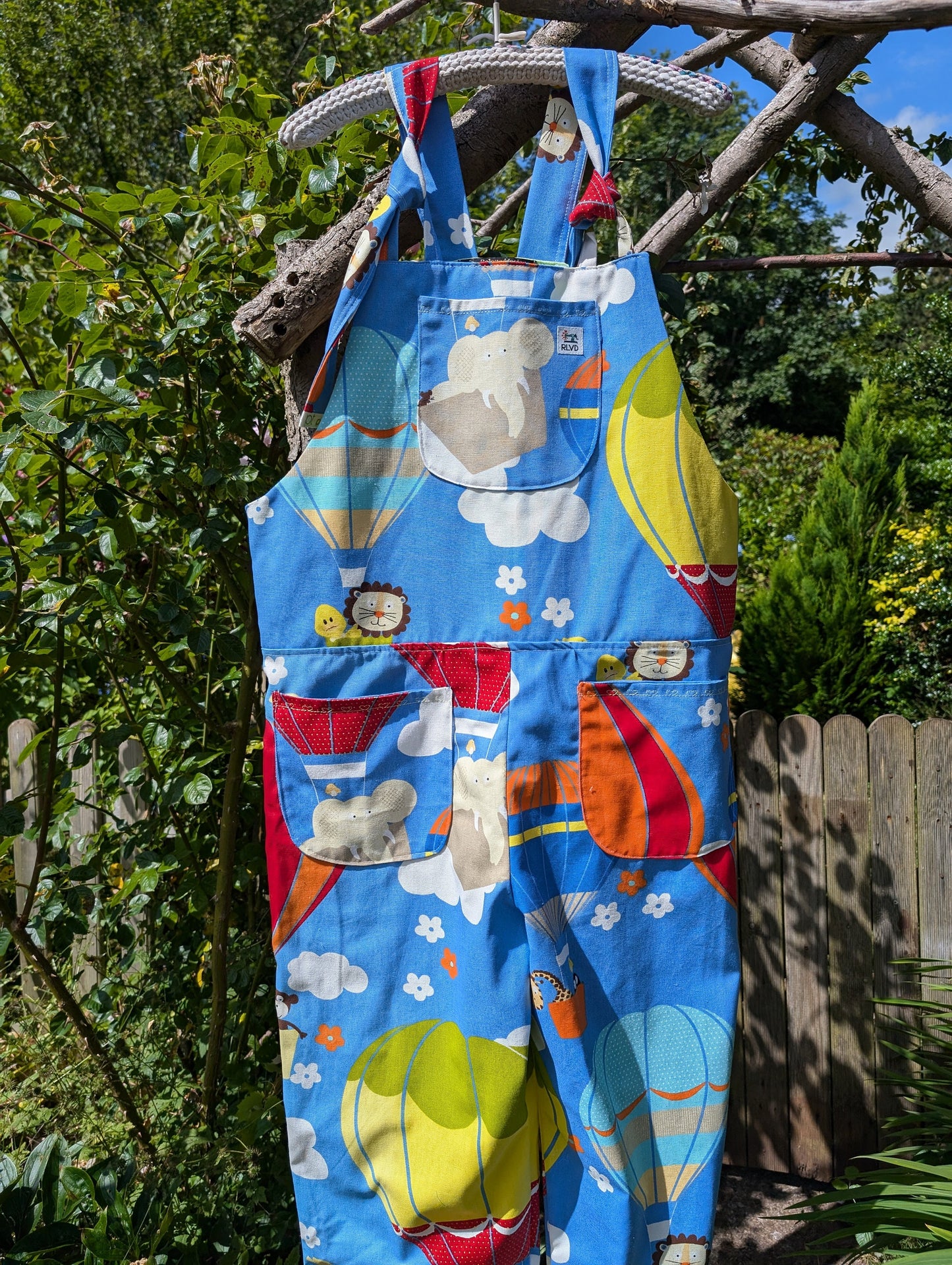 dungarees size 14 , hot air balloons