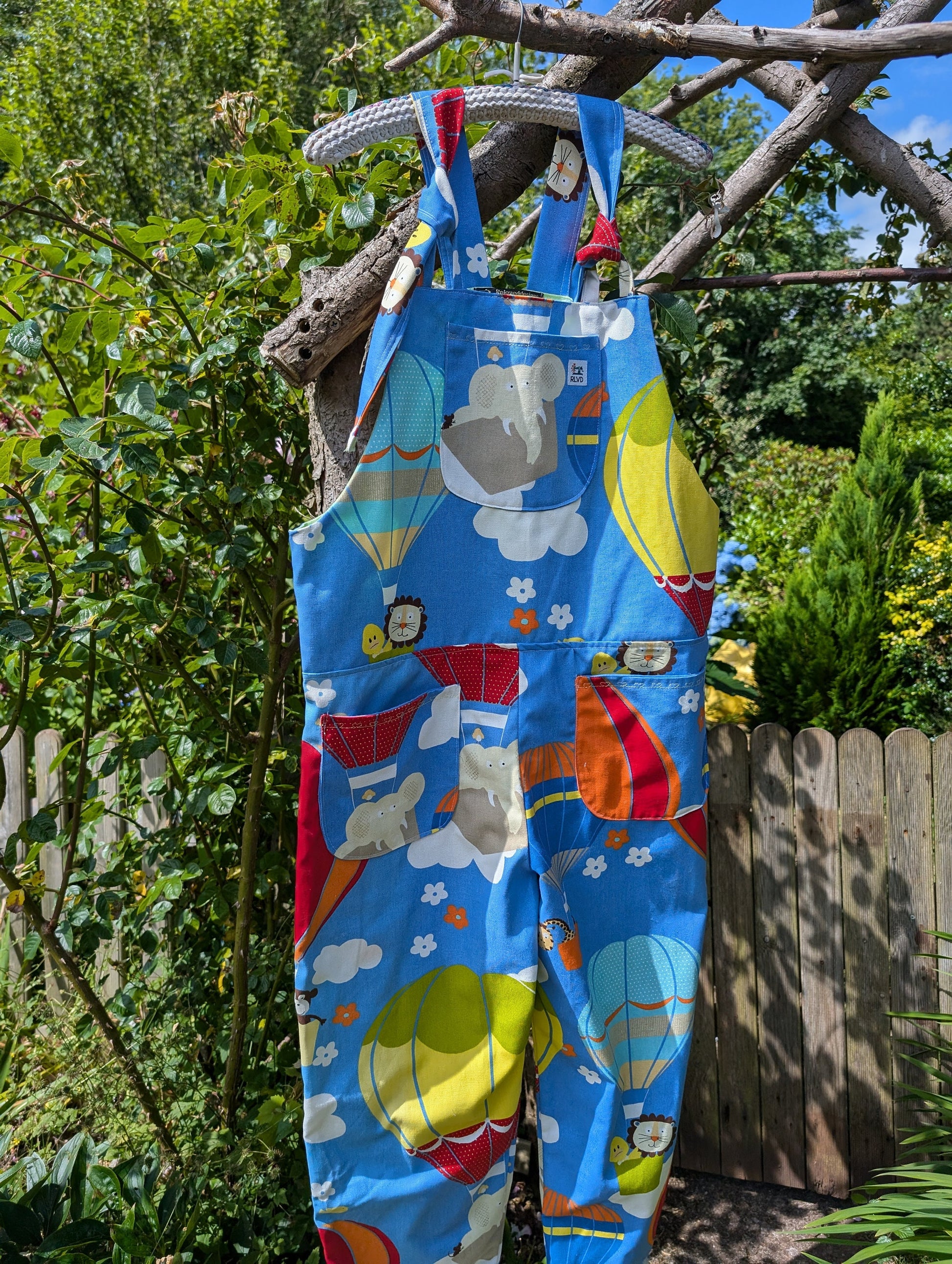 dungarees size 14 , hot air balloons