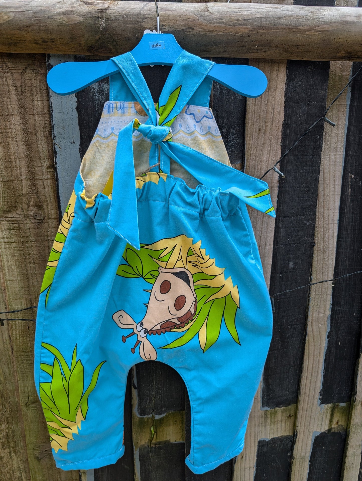 Baby Dungarees, romper, age 6-9m, zoo animals