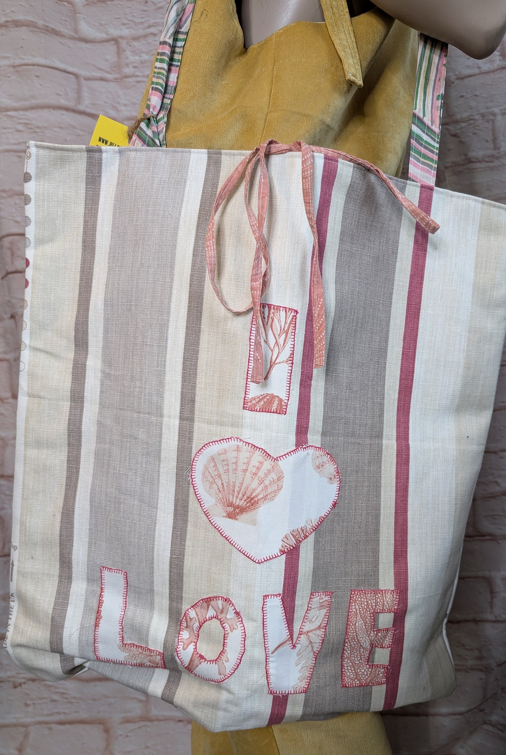 large tote, beach bag, giant shopping bag, shoulder bag, slogan bag, pink bag