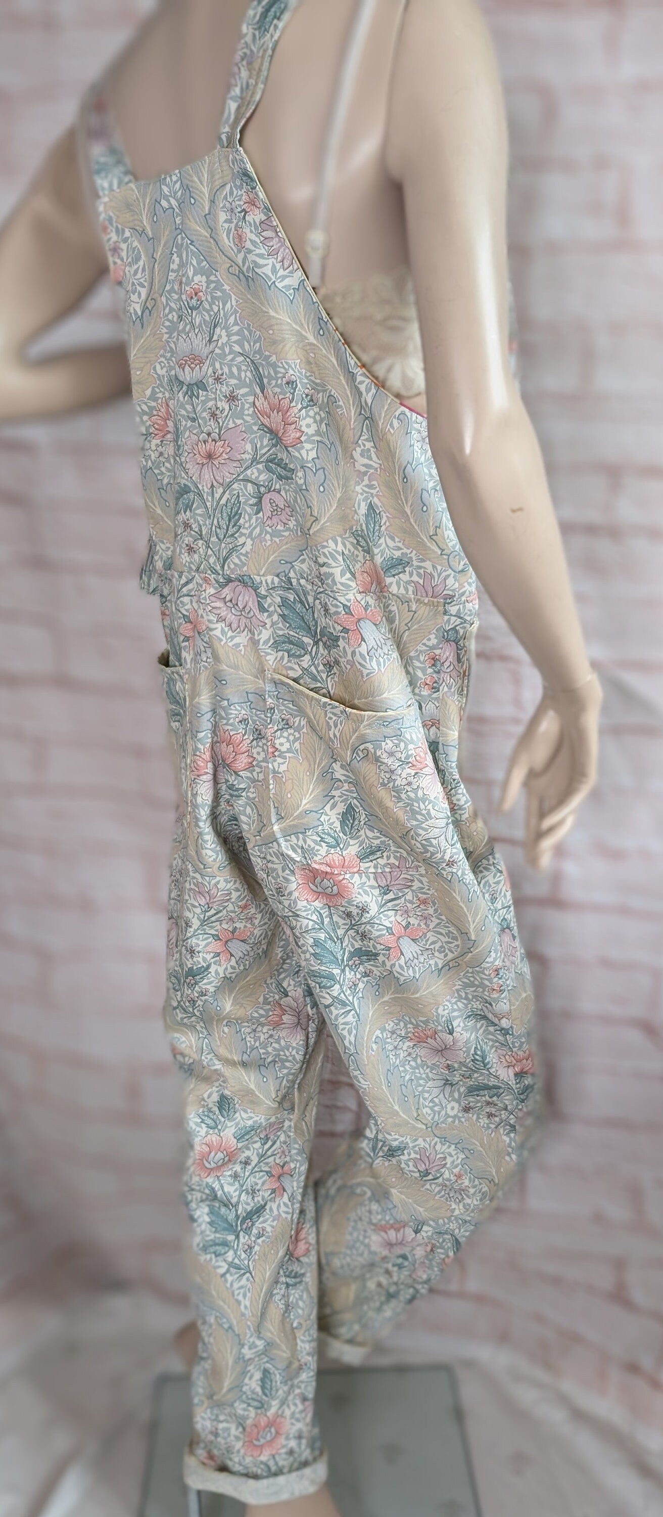 dungarees size 12, vintage m&s print floral