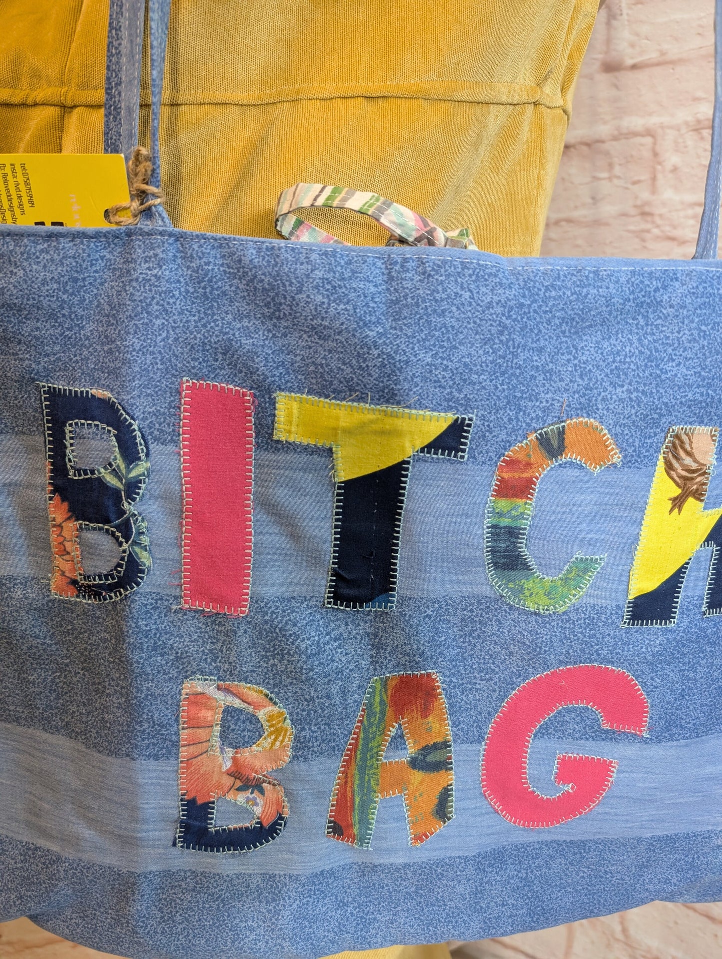 large tote, beach bag, giant shopping bag, shoulder bag, slogan bag, blue bag