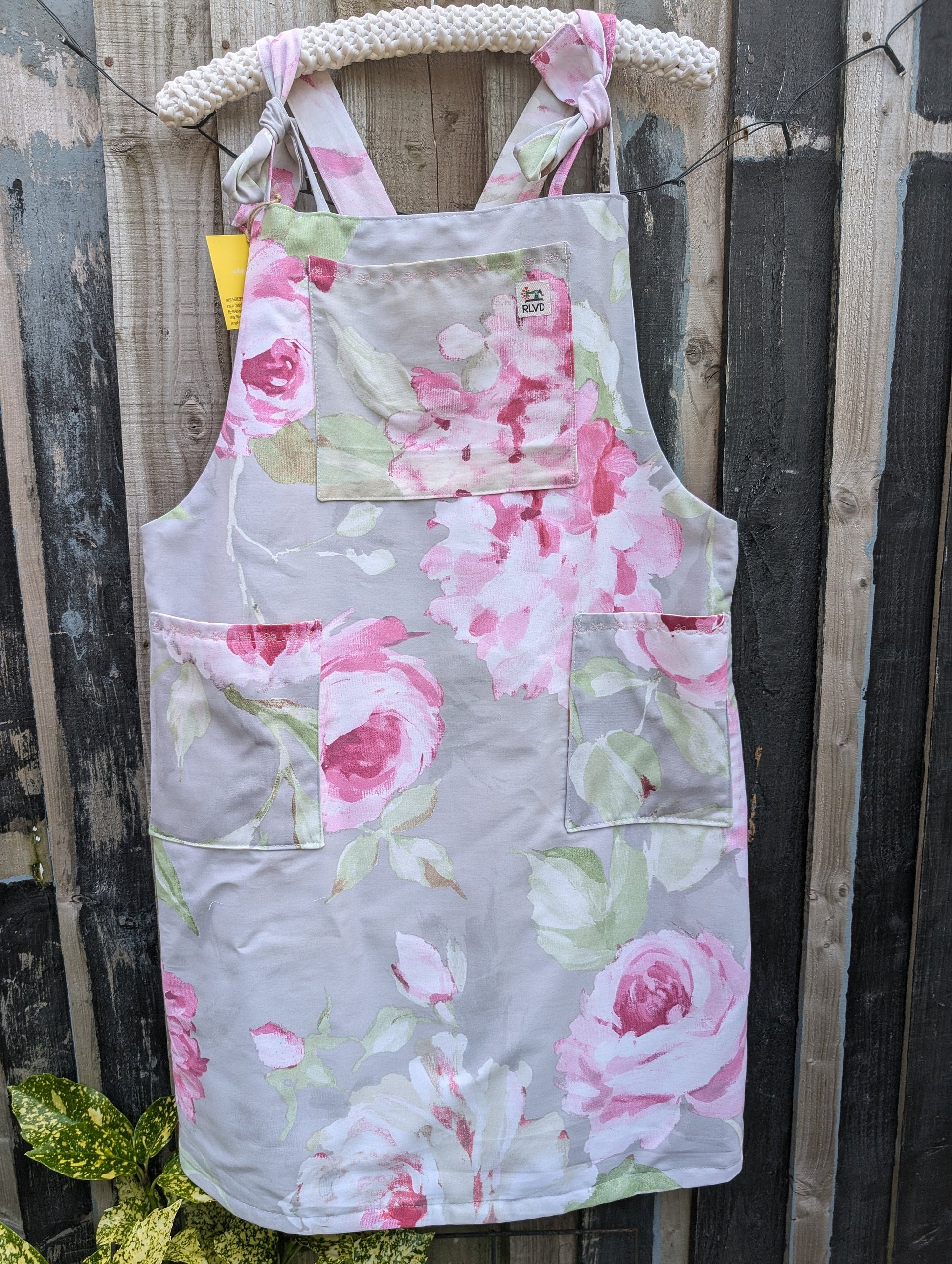 dress size 12, floral dress, pinafore dress, dungarees dress, tie top dress, apron dress, mini dress, pockets dress, pink dress, ladies