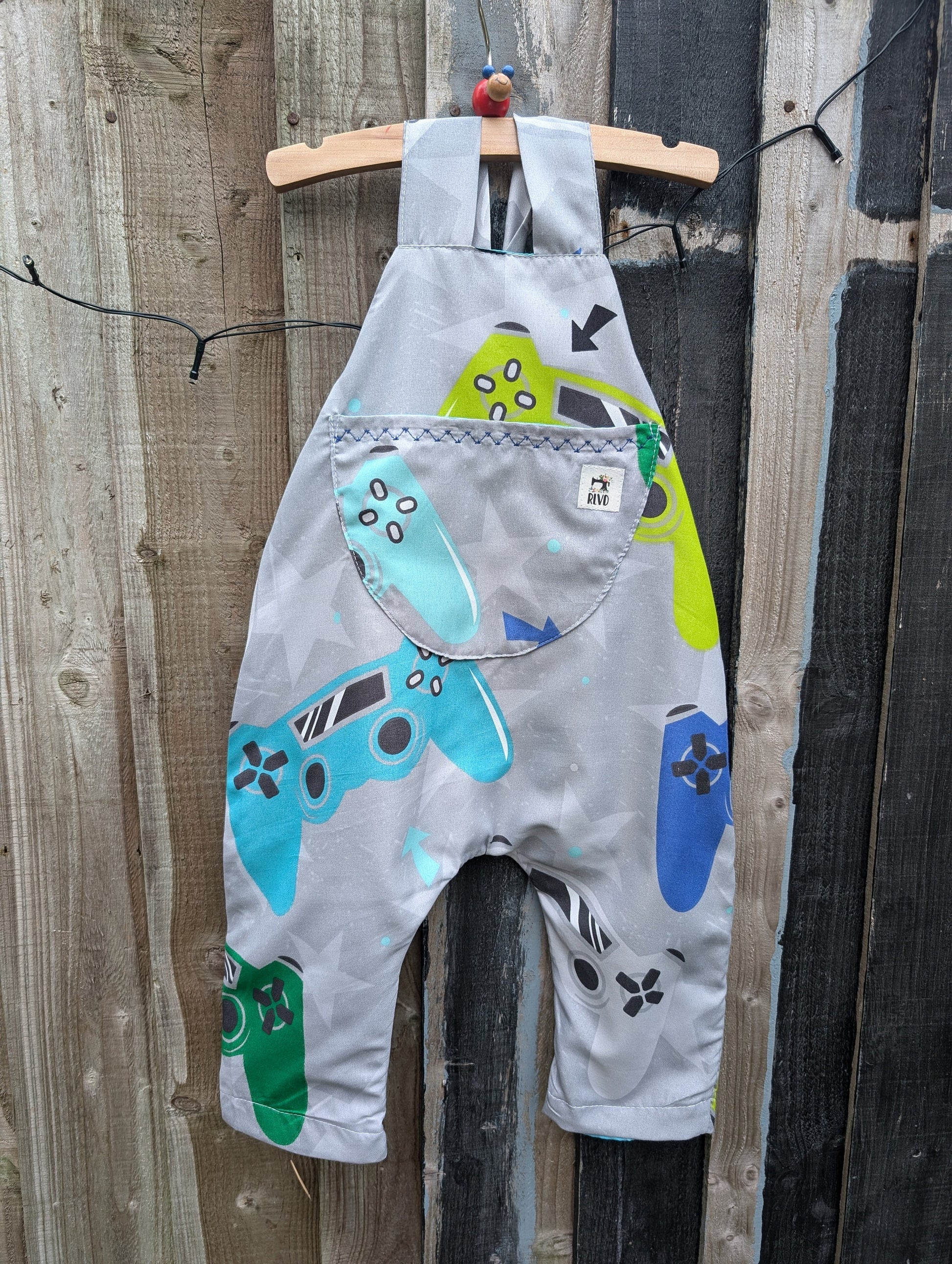 Baby Dungarees, romper, age 6-9m, gamer baby Dungarees