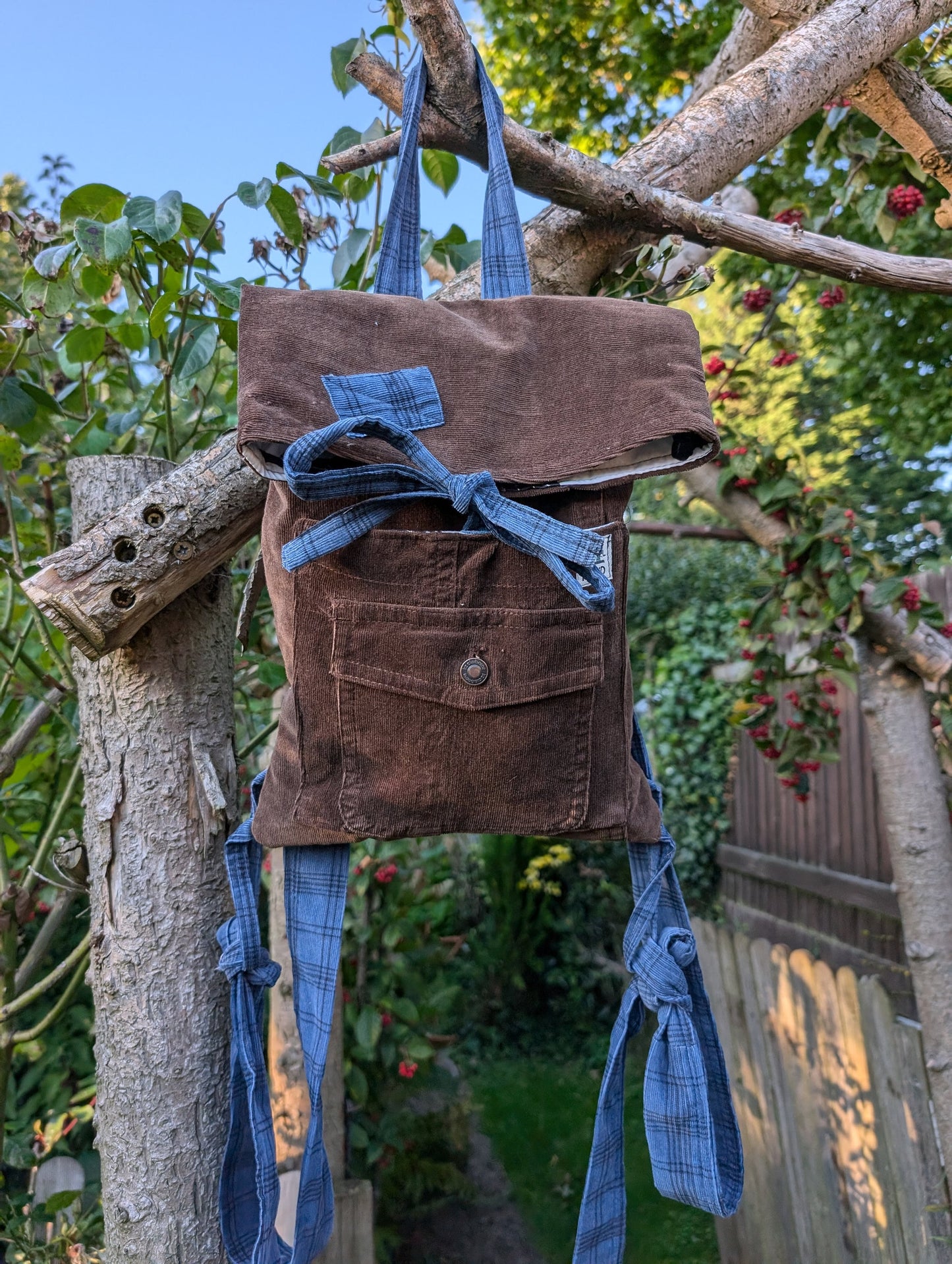 backpack, corduroy backpack, mini backpack, brown backpack, autumn bag, rucksack, small bag, sustainable fashion bag