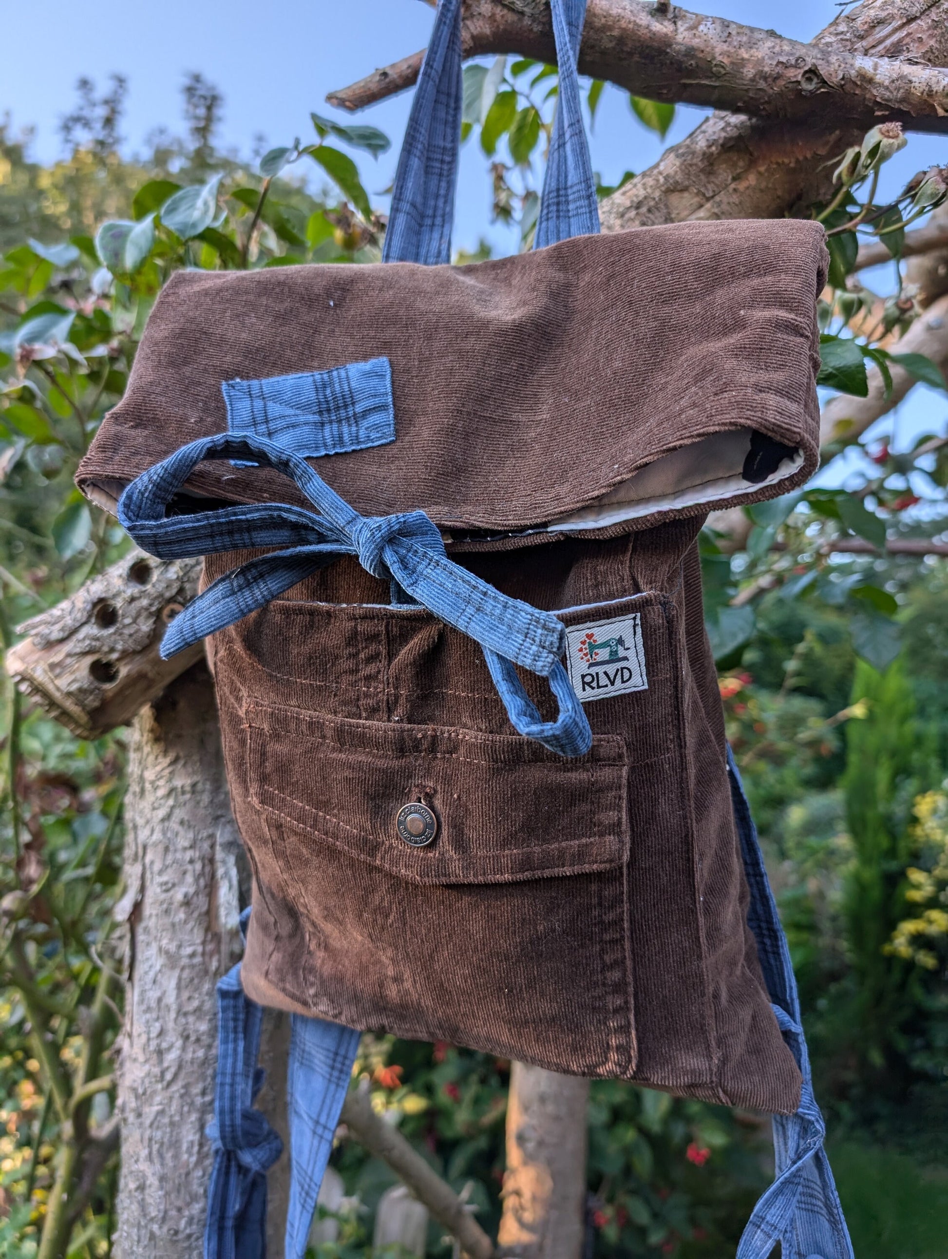 backpack, corduroy backpack, mini backpack, brown backpack, autumn bag, rucksack, small bag, sustainable fashion bag