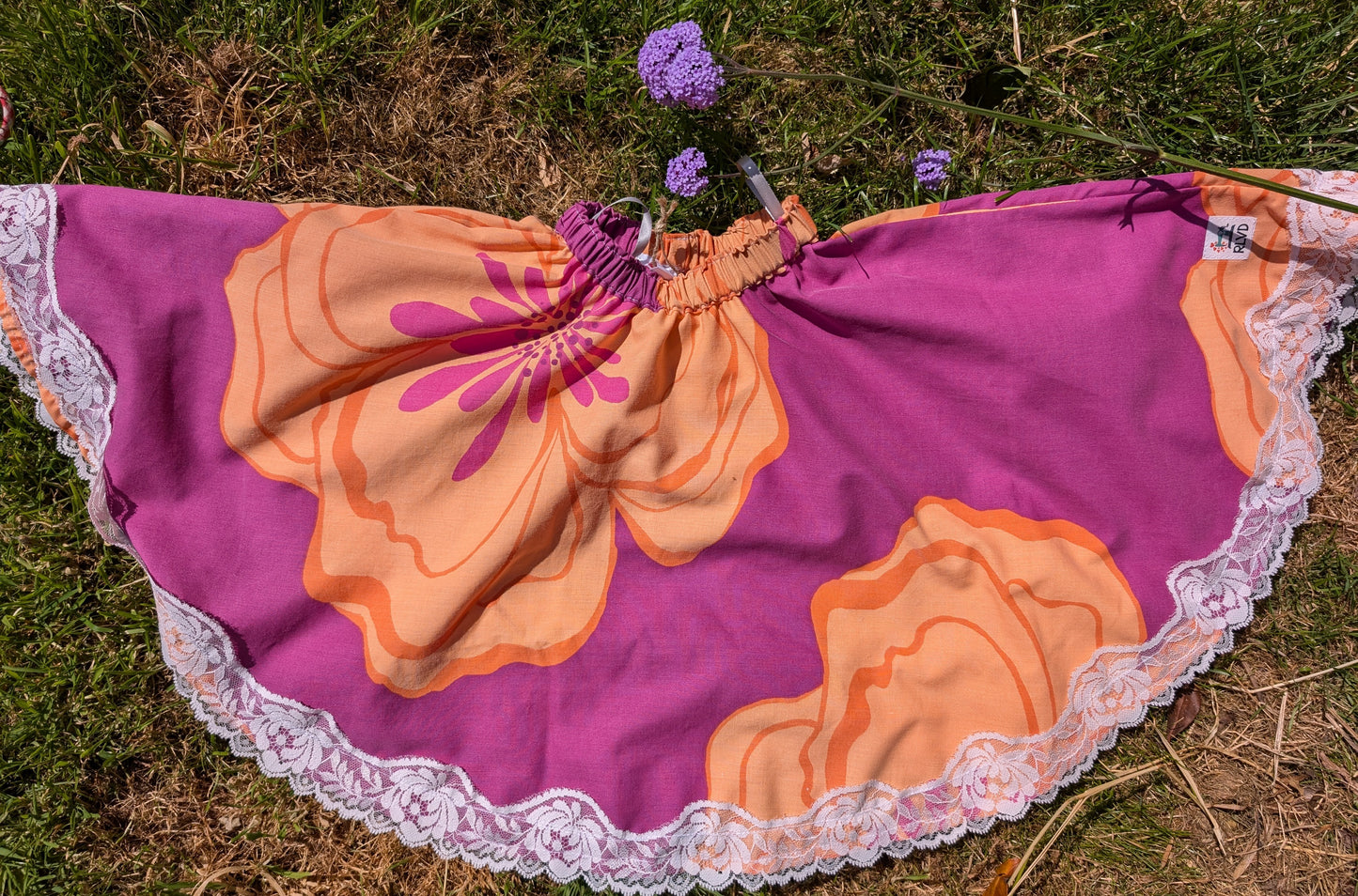 girls circle Skirt age 5-6yrs and 2-3yrs Reloveddesigns by Dawn